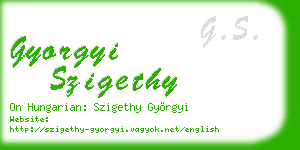 gyorgyi szigethy business card