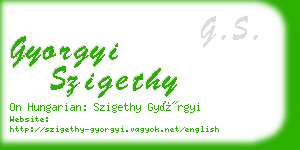 gyorgyi szigethy business card